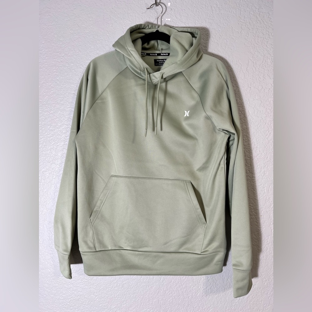 Hurley Exist Slash Logo Pullover men's Hoodie performance sweatshirt green small